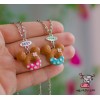 Кулон для двоих друзей "Best Friends. Пончики ушки Микки яркие". Цена за 1 комплект